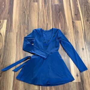 Blue Long Sleeve Dress